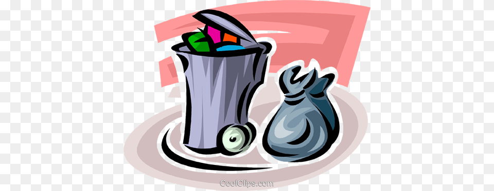 Garbage Waste Trash Royalty Vector Clip Art Illustration, Tin, Can, Trash Can Free Png Download