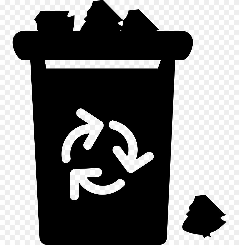 Garbage With Recycle Sign Overflowing With Trash Comments Garbage Icon, Recycling Symbol, Symbol, Mailbox Free Png