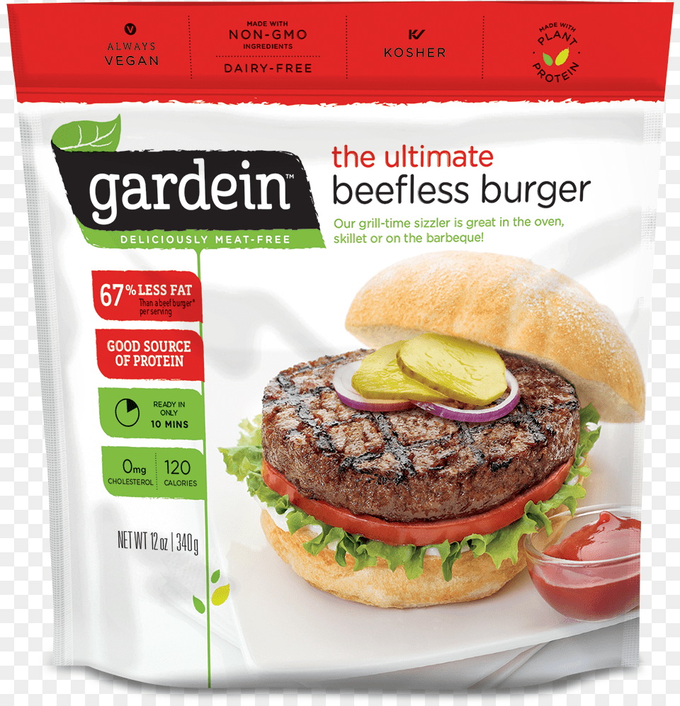 Gardein Ultimate Beefless Burger, Food, Advertisement Png
