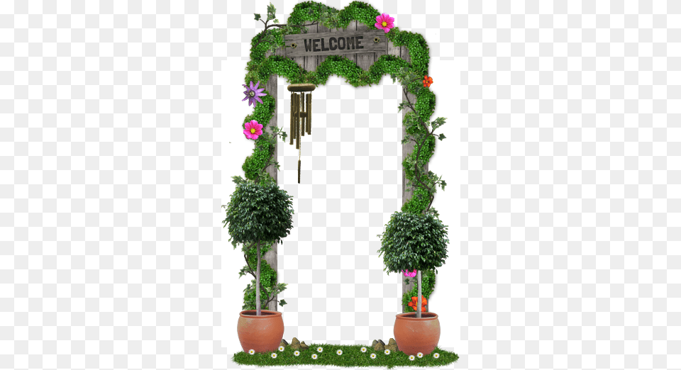 Garden, Arch, Potted Plant, Plant, Outdoors Free Transparent Png