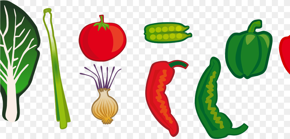 Garden Clip Art Cartoon Garden Vegetables Clipart, Food, Produce, Pepper, Plant Free Png Download
