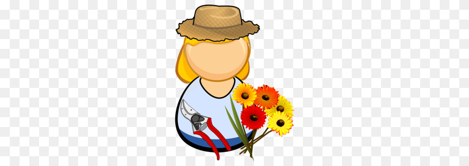 Garden Design Cartoon Flower Garden, Clothing, Plant, Hat, Daisy Free Png Download
