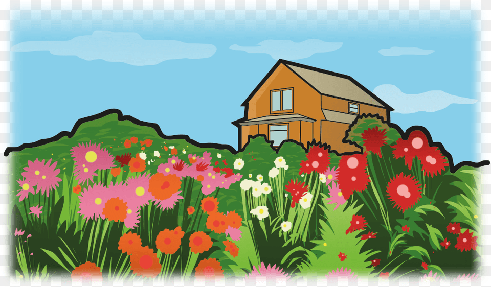 Garden Illustration, Architecture, House, Housing, Field Free Png Download
