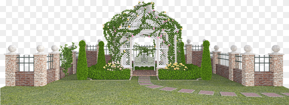 Garden Flowers Rosa Spring Flowering Nature Plant Arch, Architecture, Grass, Outdoors, Arbour Free Transparent Png