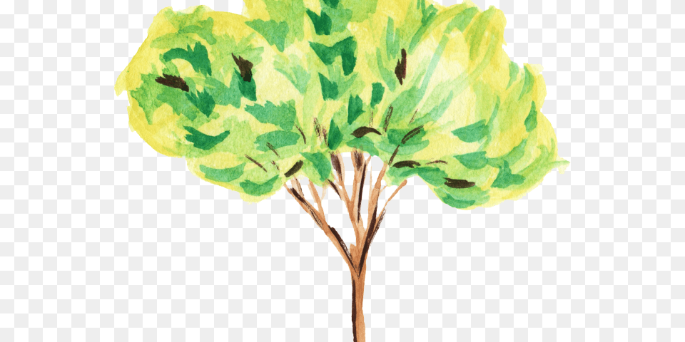 Garden Gate Clipart Watercolor Tree Background, Leaf, Plant, Art, Painting Free Transparent Png