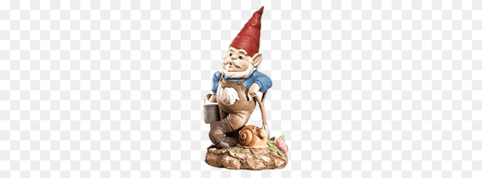 Garden Gnome And Snail, Figurine, Clothing, Hat, Art Png