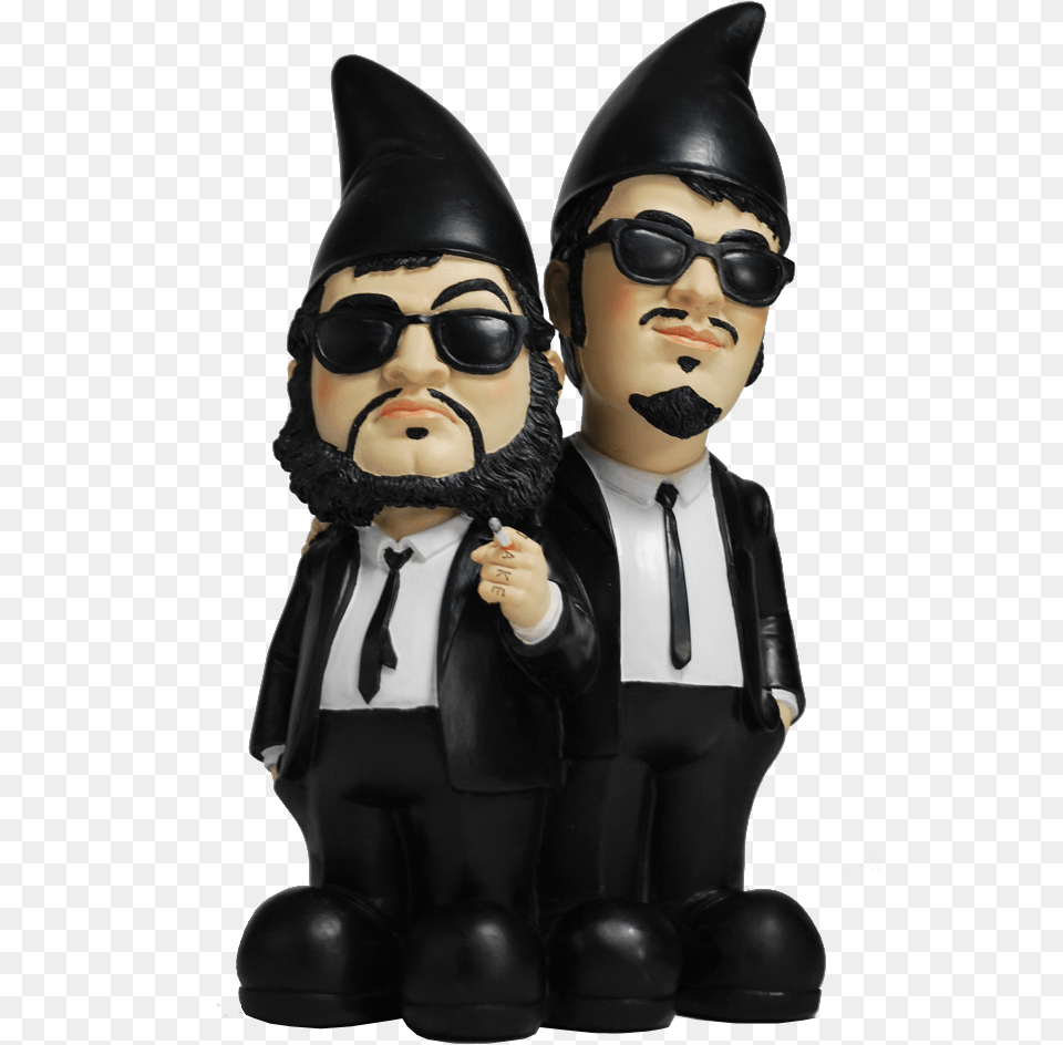 Garden Gnome The Blues Brothers Gardening Gnome Cool Gnomes, Accessories, Sunglasses, Figurine, Person Free Png