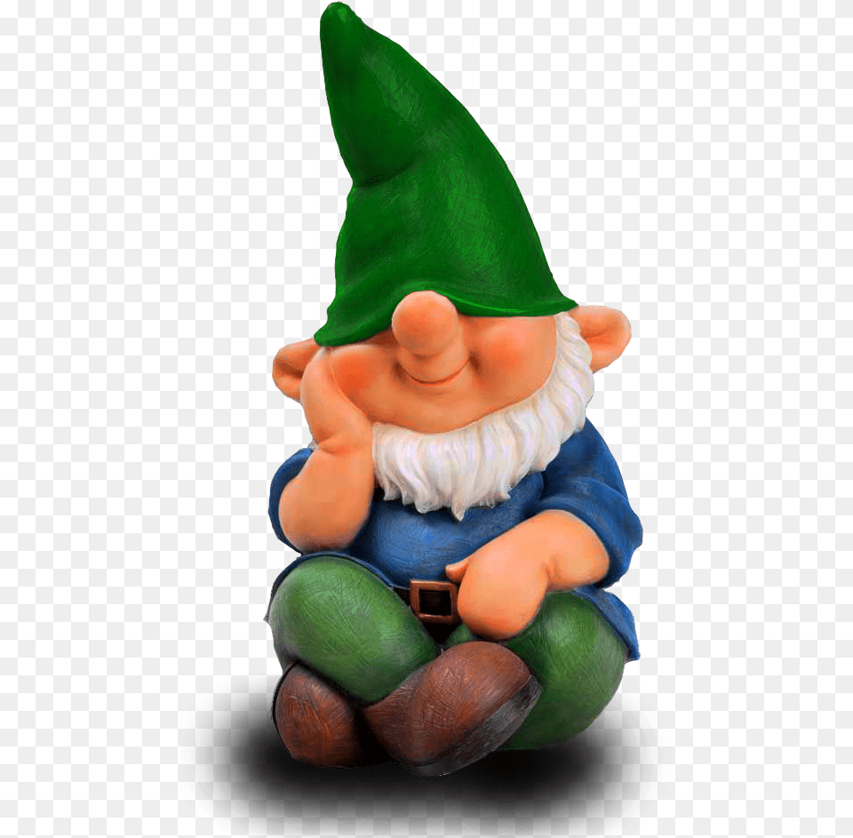 Garden Gnomes Sitting Down, Figurine, Baby, Person Png