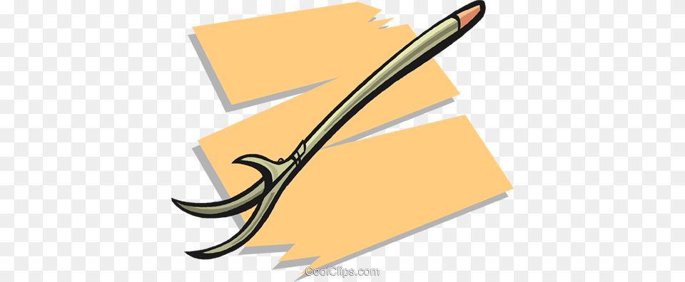 Garden Hoe Royalty Free Vector Clip Art Illustration, Cutlery, Fork, Sword, Weapon Png Image