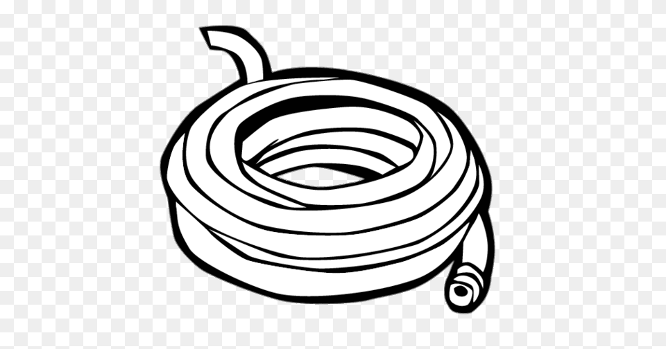 Garden Hose Black And White Clipart Transparent Png Image