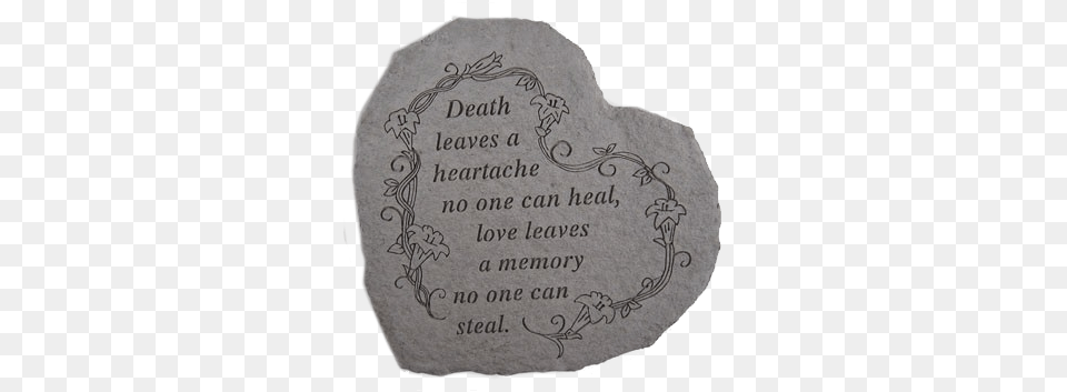 Garden Memorial Stone Heart Kay Berry Heart Death Leaves A Heartache, Gravestone, Tomb, Text Free Png