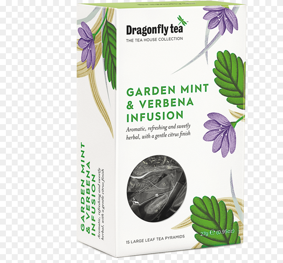 Garden Mint And Verbena Infusion Dragonfly Tea, Herbal, Herbs, Plant, Advertisement Png
