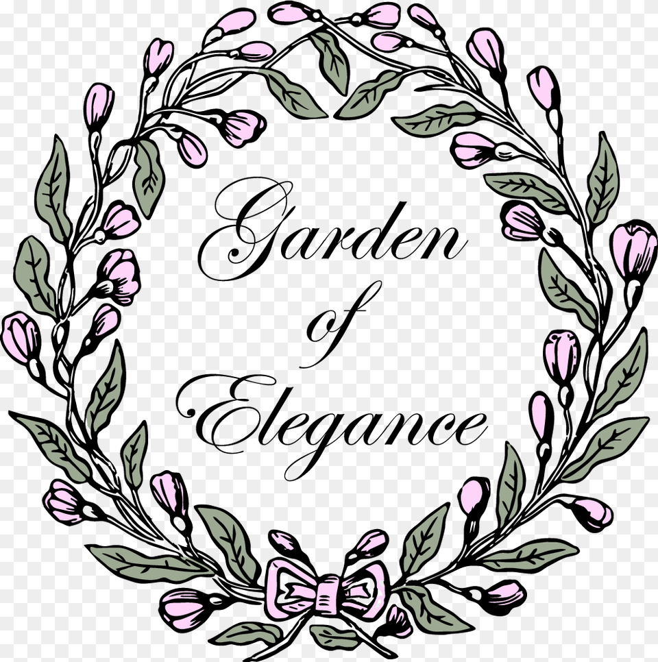 Garden Of Elegance Floral Wreath Clipart Black And White, Pattern, Art, Floral Design, Graphics Free Transparent Png