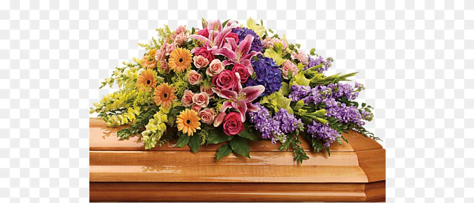 Garden Of Sweet Memories Casket Spray, Flower, Flower Arrangement, Flower Bouquet, Plant Free Png Download