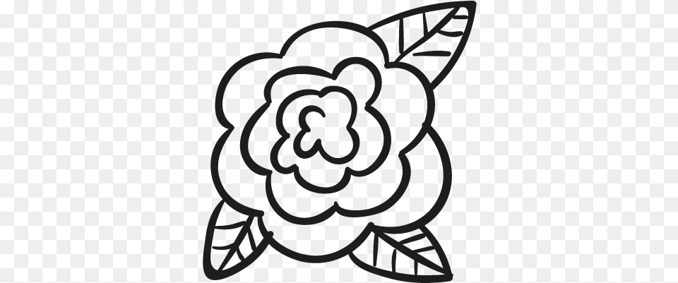 Garden Rose Vector Flower With Leaves Svg, Stencil, Animal, Bee, Insect Free Png Download