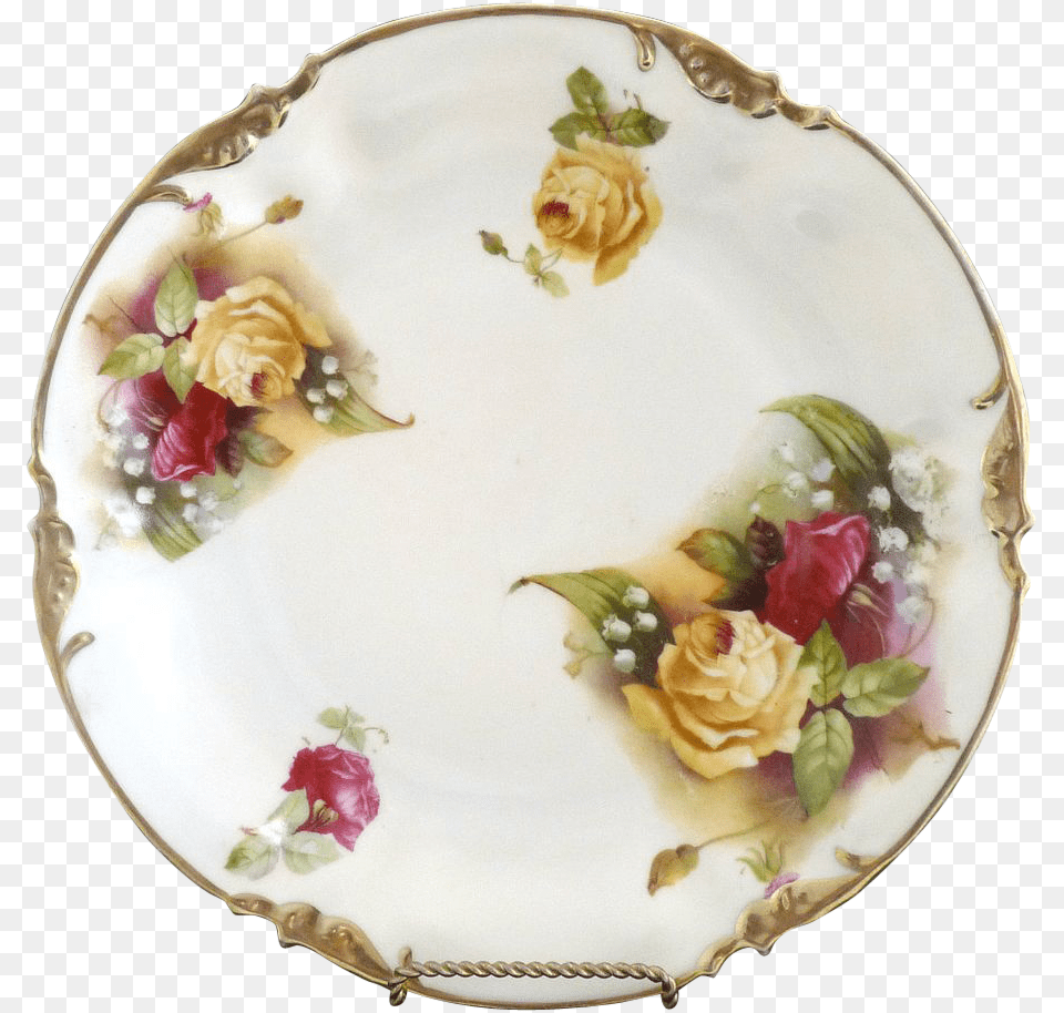 Garden Roses, Art, Dish, Food, Pottery Png Image