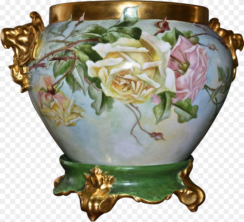 Garden Roses, Art, Jar, Porcelain, Pottery Free Png Download