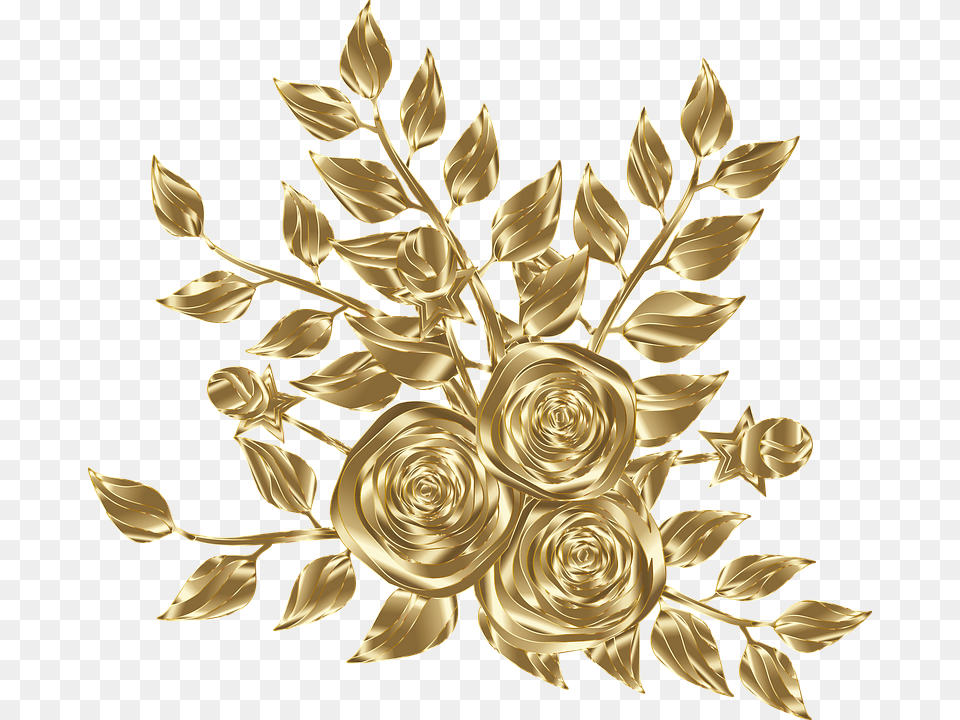 Garden Roses, Accessories, Gold, Jewelry, Chandelier Free Png