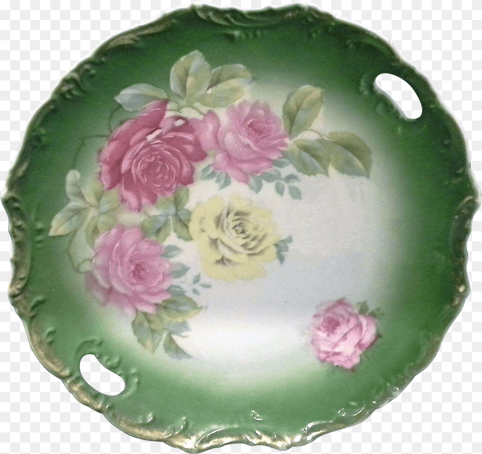 Garden Roses, Art, Pottery, Porcelain, Saucer Png Image