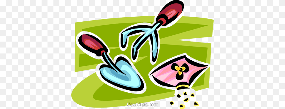 Garden Trowel And Spade Royalty Vector Clip Art Illustration, Device, Grass, Lawn, Lawn Mower Free Transparent Png