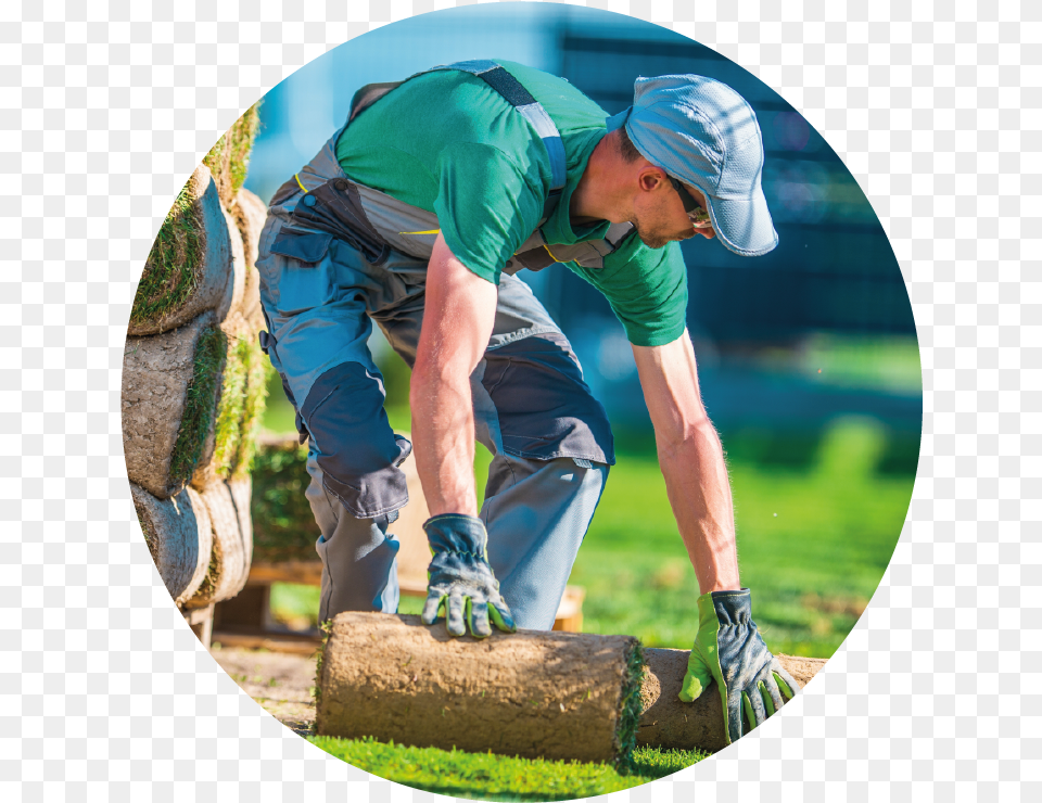 Garden Workers Cutting Grass, Nature, Outdoors, Hat, Person Free Png Download