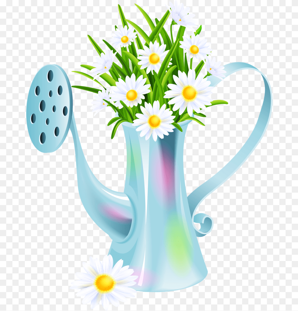 Gardener Clipart Garden Item Download Photo Flower Drawing, Daisy, Plant, Tin, Can Png
