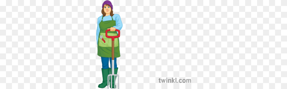 Gardener Illustration Twinkl Shovel, Adult, Female, Person, Woman Free Transparent Png
