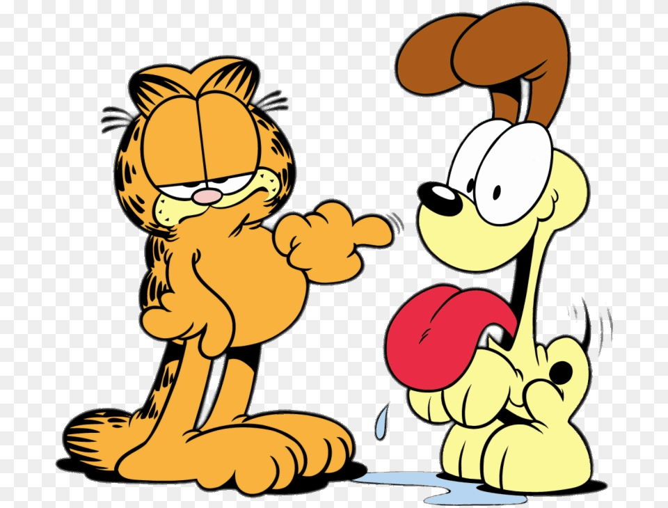 Garfield And Odie Garfield And Odie, Cartoon, Baby, Person, Face Free Transparent Png