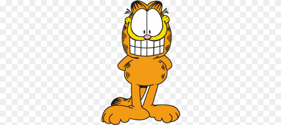 Garfield Characters Logo Vector Happy Garfield, Cartoon, Baby, Person, Animal Free Png Download