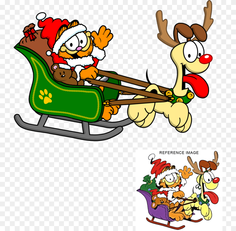 Garfield Clipart Garfield Odie Garfield And Odie Christmas, Baby, Person, Sled, Face Free Transparent Png