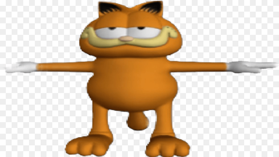 Garfield Discord Emoji T Pose Me Me, Plush, Toy, Baby, Person Free Png