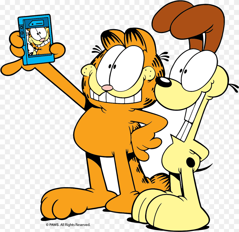 Garfield Garfield Selfie, Cartoon, Book, Comics, Publication Png Image