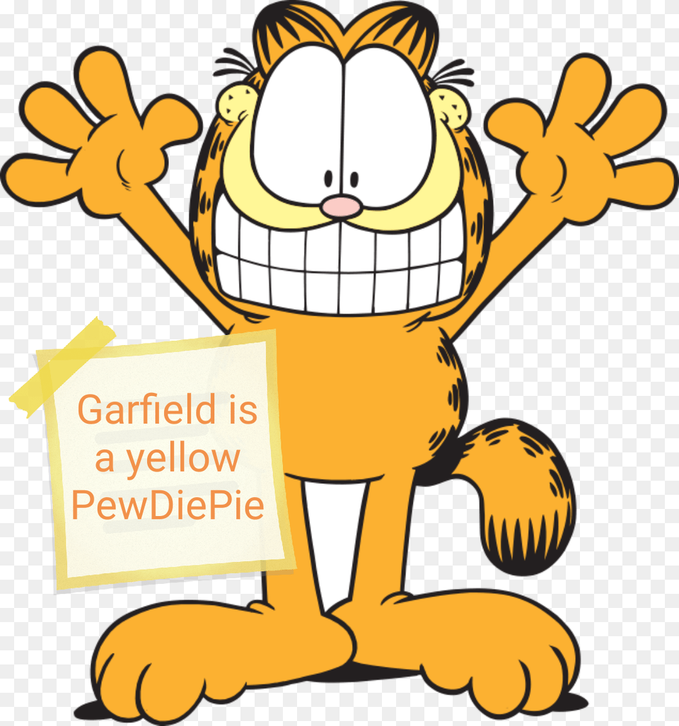 Garfield Is A Yellow Pewdiepie Odie Garfield, Animal, Kangaroo, Mammal Free Png Download