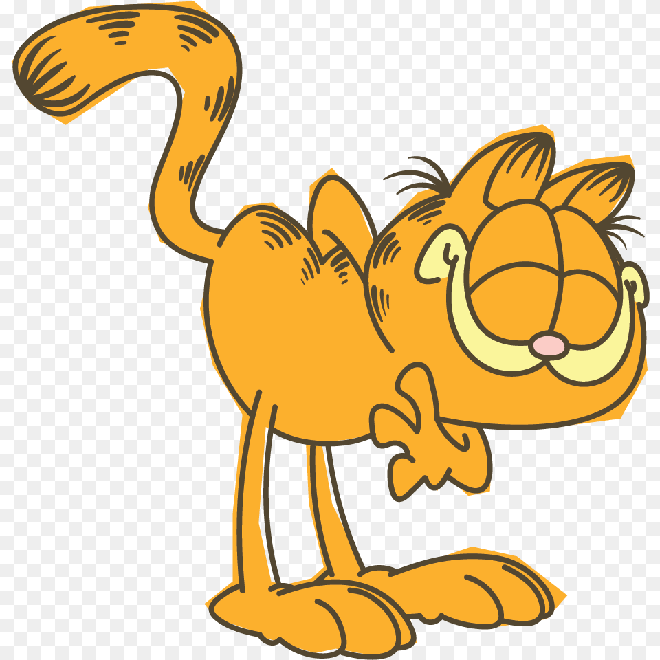 Garfield Line Messaging Sticker Animal Figure, Cartoon, Baby, Person Free Transparent Png