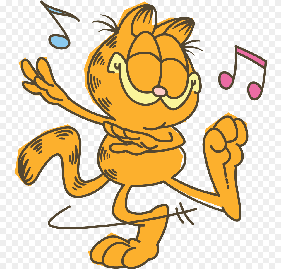 Garfield Line Messaging Sticker Garfield Fun Clipart, Cartoon, Baby, Person, Cupid Free Transparent Png