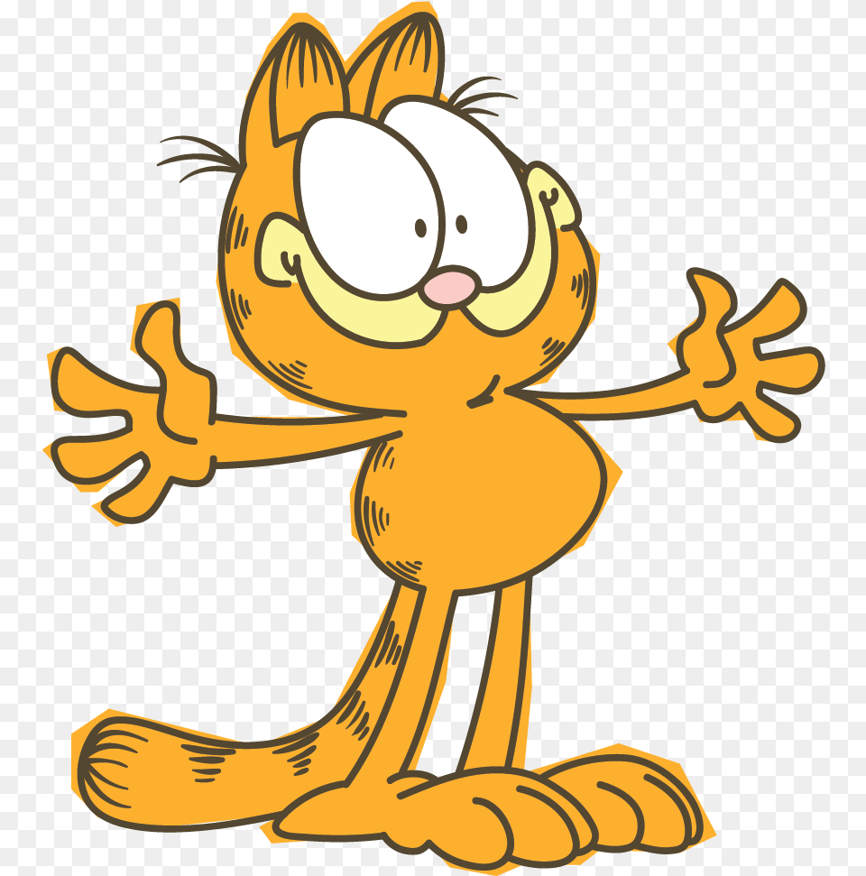 Garfield Line Messaging Sticker Line Stickers Garfield, Cartoon, Baby, Person Png Image