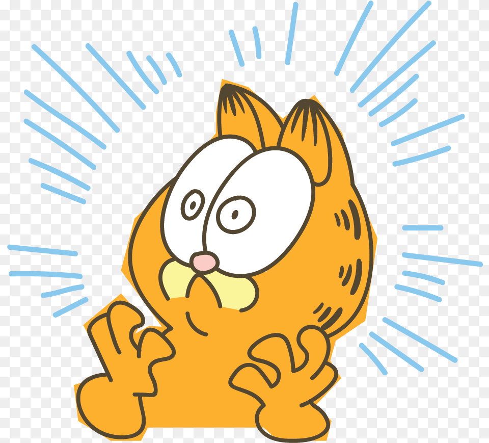 Garfield Line Messaging Sticker Stickers Garfield, Cartoon Free Png