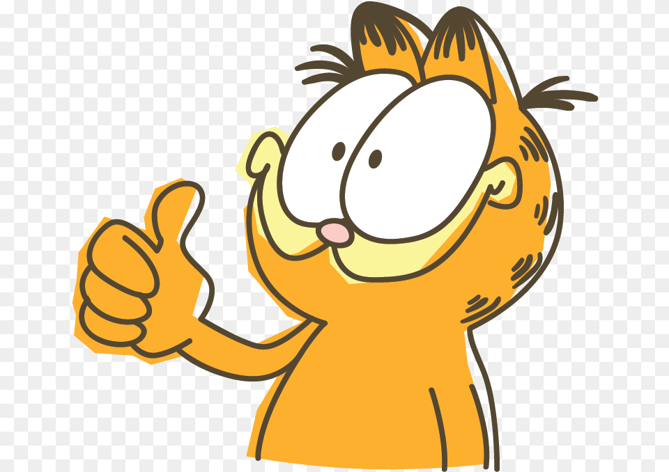 Garfield Line Messaging Sticker Thumbs Up Sticker, Body Part, Hand, Person, Baby Png