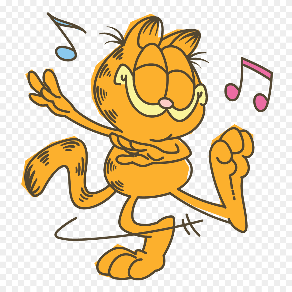 Garfield Line Stickers, Cartoon Free Transparent Png