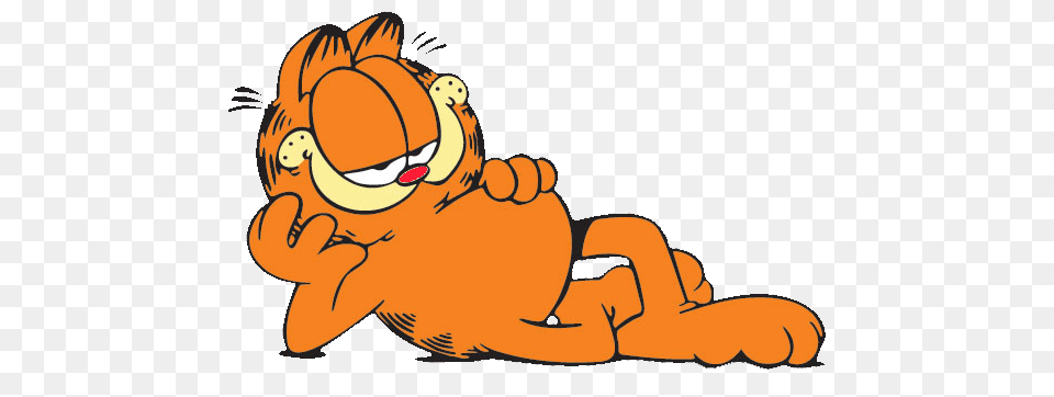 Garfield Lying Down, Cartoon Png