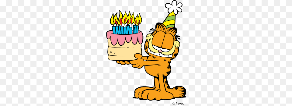 Garfield On Twitter Thanks, Clothing, Hat, Birthday Cake, Cake Free Png Download