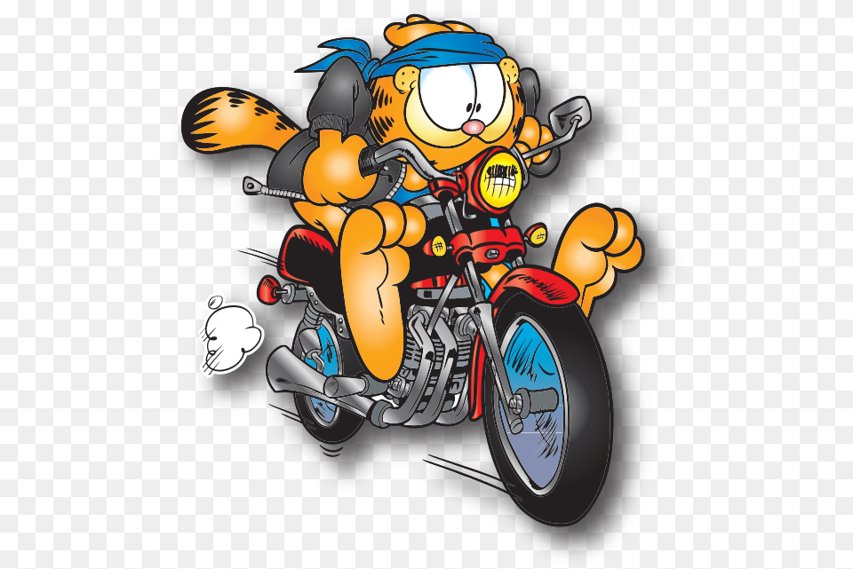 Garfield Rebel, Motorcycle, Transportation, Vehicle, Face Png