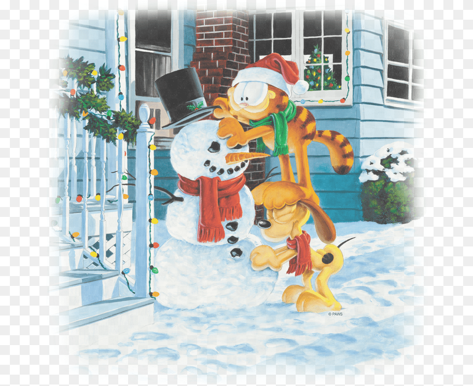Garfield Snow Fun Kid S T Shirt, Nature, Outdoors, Winter, Snowman Png