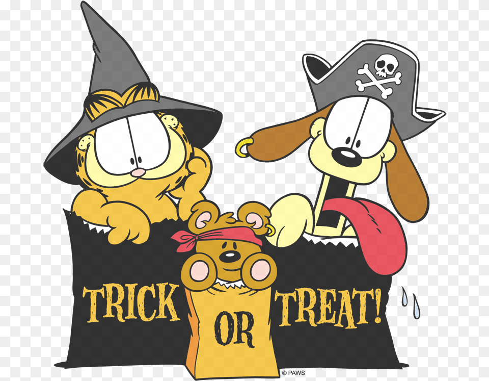 Garfield Trick Or Treat Baby Bodysuit Trick Or Treat Garfield, Person, Cartoon, Face, Head Free Png Download