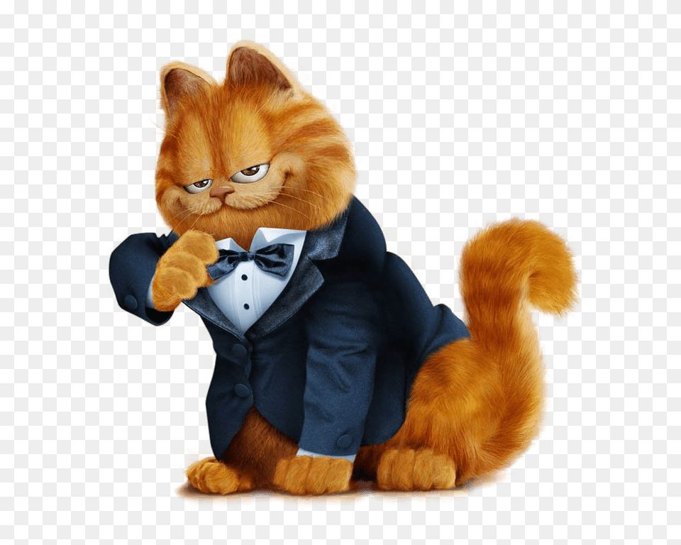 Garfield With Tuxedo Suit, Animal, Cat, Mammal, Pet Free Png Download