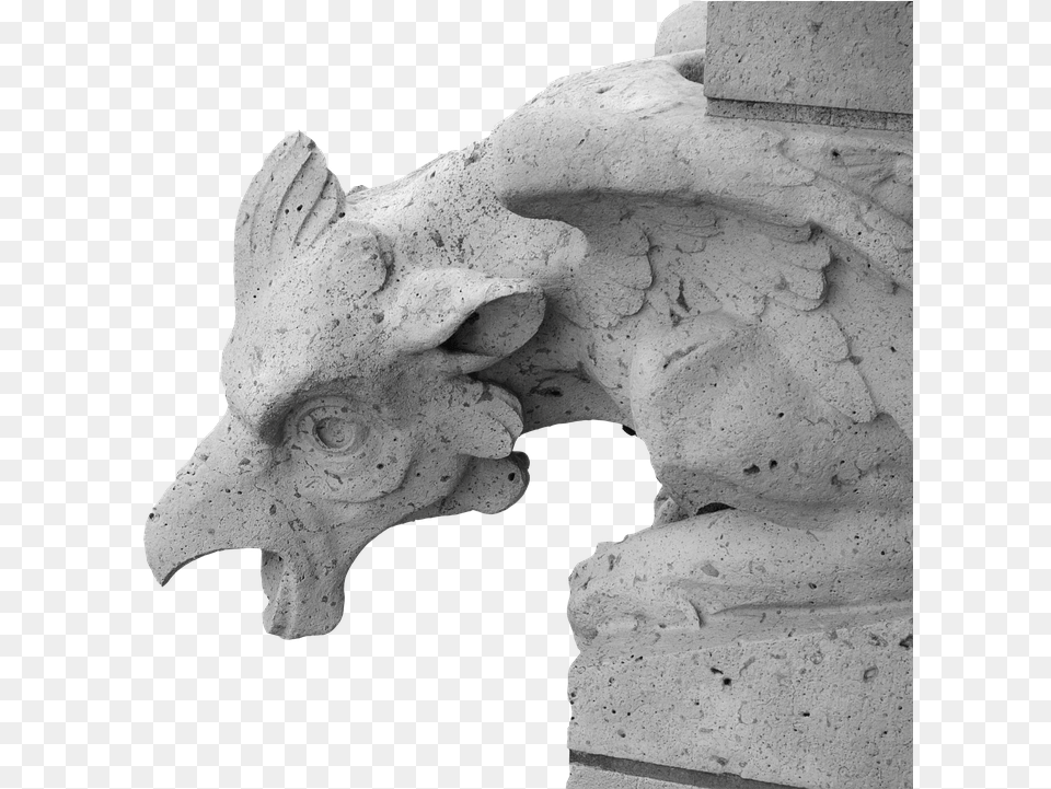 Gargoyle Paris Cathedral French Gothic Statue Gargouille, Accessories, Art, Ornament, Sculpture Png Image
