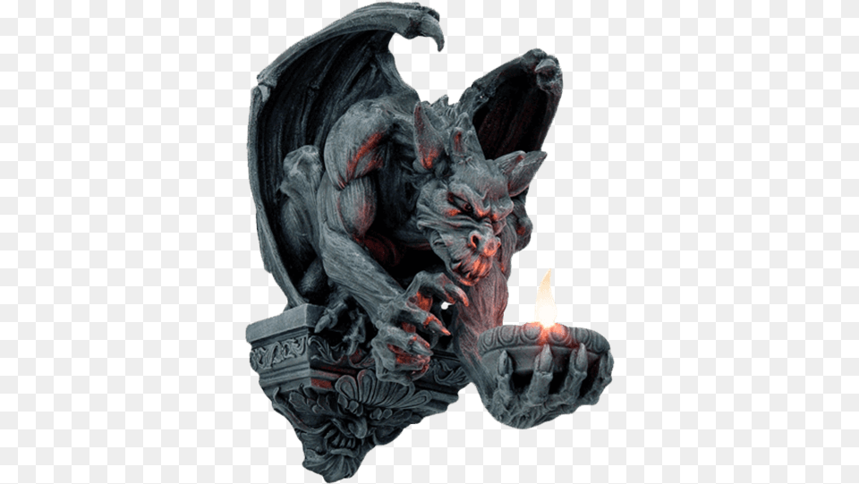 Gargoyle Wall Candleholder Gargoyle Candle, Accessories, Ornament, Art, Sculpture Free Png