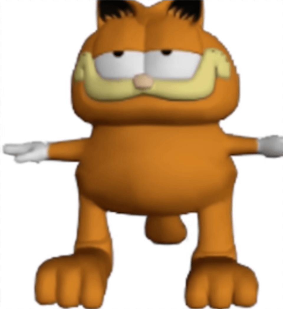 Garifield T Posing Oof Garfield Tpose Tposetuesday Garfield T Pose, Plush, Toy, Baby, Person Free Png Download