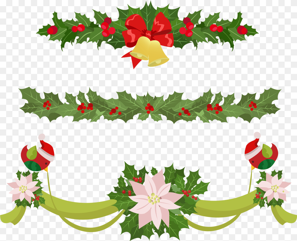 Garland Christmas Euclidean Vector Clip Christmas Wreath Vector, Graphics, Art, Flower, Flower Arrangement Png