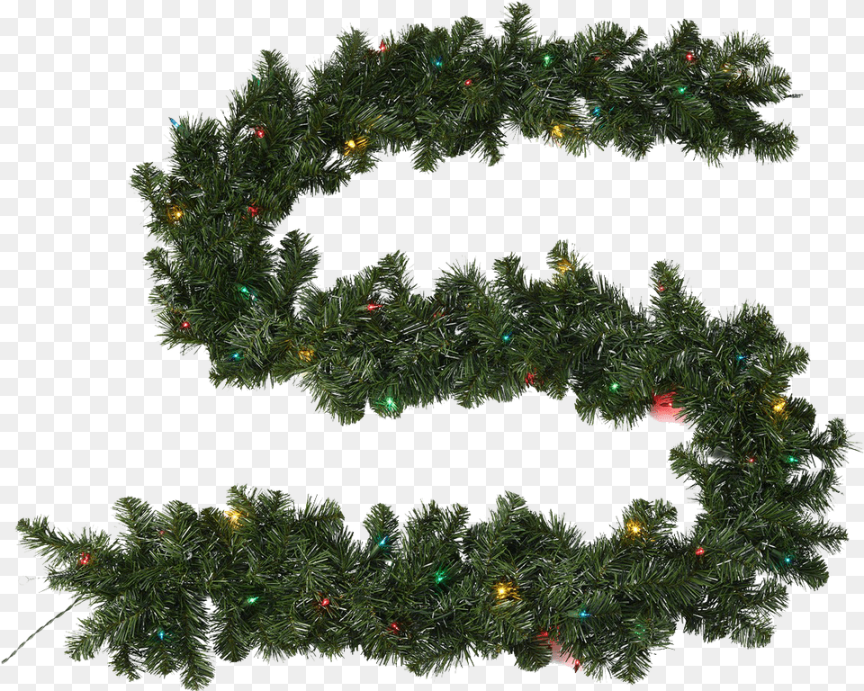 Garland Christmas Tree, Plant, Accessories, Christmas Decorations, Festival Png Image